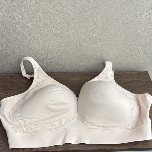 Jockey Women’s Plus Bra Lot 7514 Beige/Blush Forever Fit Wireless 3XL (2 Bras) - Picture 8 of 15